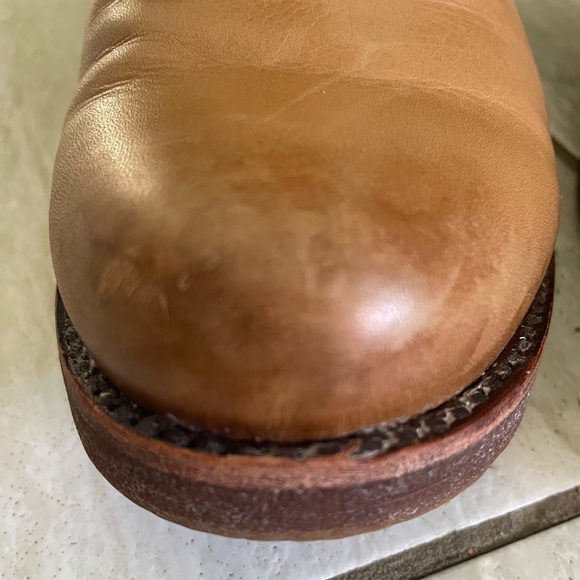 Frye Veronica Slouch Shortie Vintage Soft Camel Brown Leather Boots - Picture 15 of 16